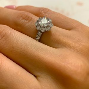 Tocara size 5 silver and DiAmi® ring